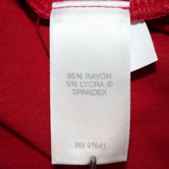 J Jill Dress $99 Sz M True Red Pleated Rayon Lycra Spandex Midi Dress - Picture 12 of 15